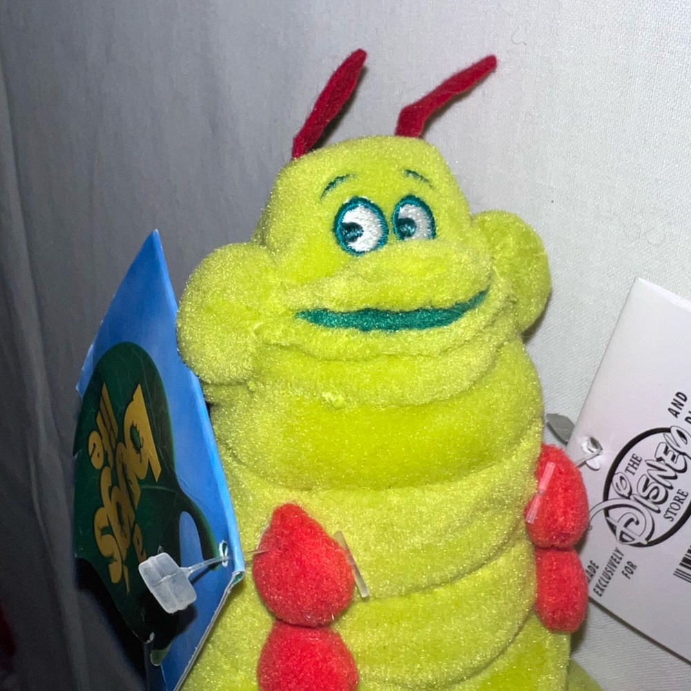 New Disney Bugs Life Heimlich Plush Bean Bag Toy 9 in beanie